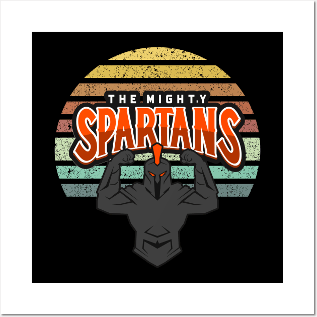 The Mighty Spartans Gaming Club / Old school style for true OG players and gamers Wall Art by Naumovski